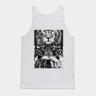 Lions, Tigers, and Bears Inktober Day 16 "Wild" Tank Top